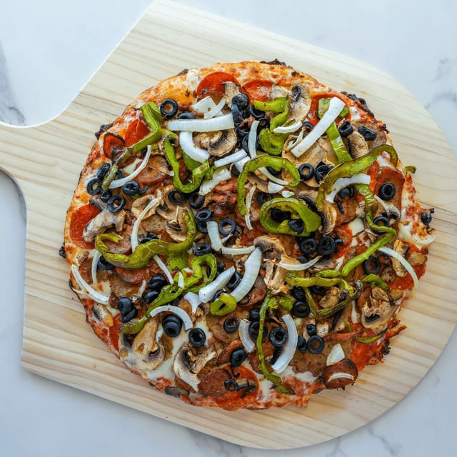 Specialty Half & Half Pizza.