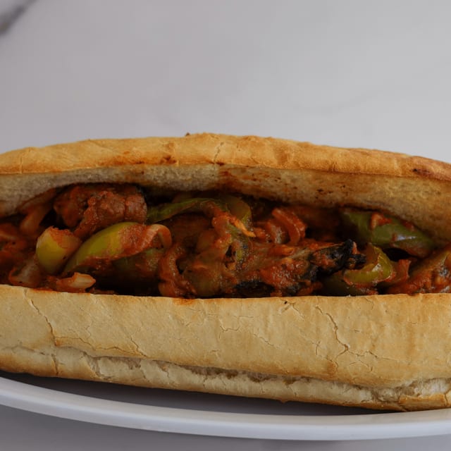 Hot Italian Roast Beef Sub.